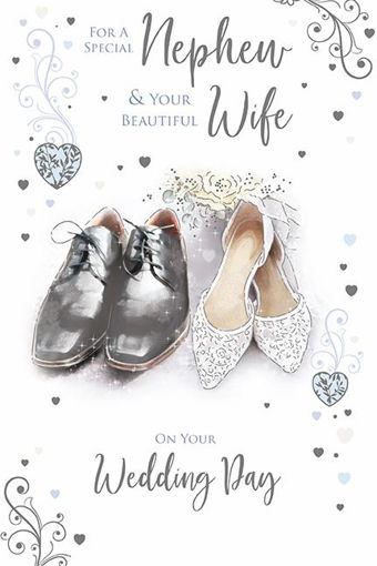 Picture of NEPHEW AND BEAUTIFUL WIFE WEDDING DAY CARD
